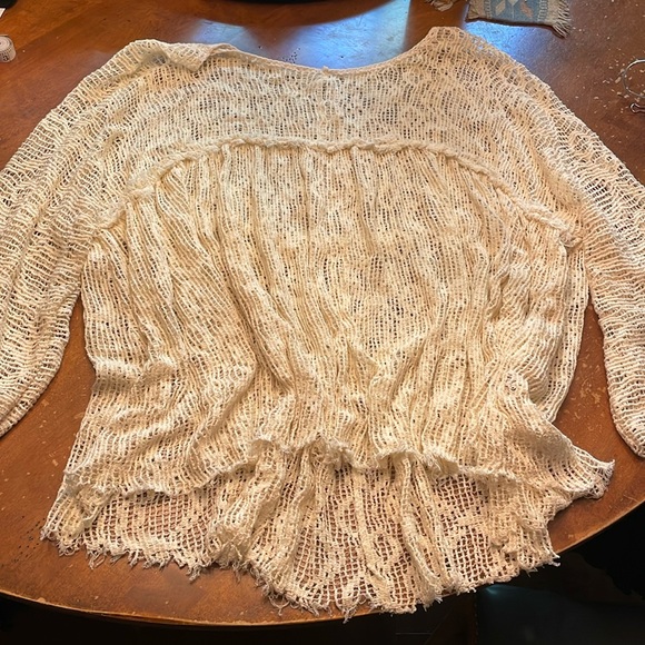 Free people lace oversized top - Picture 2 of 8